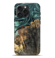 iPhone 16 Pro Max Wood Live Edge Phone Case - Dovie (Green, 802431)