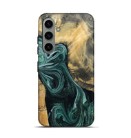 Galaxy S24 Wood Live Edge Phone Case - Stacie (Green, 802436)