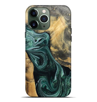 iPhone 13 Pro Max Wood Live Edge Phone Case - Stacie (Green, 802436)