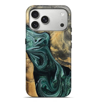 iPhone 17 Pro Max Wood Live Edge Phone Case - Stacie (Green, 802436)