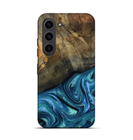 Galaxy S23 Wood Live Edge Phone Case - Moshe (Blue, 802438)