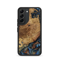 Galaxy S22 Wood Phone Case - Helena (Teal & Gold, 802450)