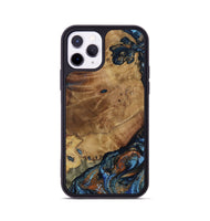 iPhone 11 Pro Wood Phone Case - Helena (Teal & Gold, 802450)