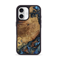 iPhone 17 Wood Phone Case - Helena (Teal & Gold, 802450)