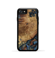 iPhone SE Wood Phone Case - Helena (Teal & Gold, 802450)