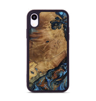 iPhone Xr Wood Phone Case - Helena (Teal & Gold, 802450)