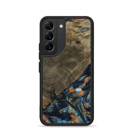 Galaxy S22 Wood Phone Case - Daron (Teal & Gold, 802461)