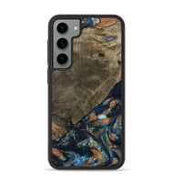 Galaxy S23 Plus Wood Phone Case - Daron (Teal & Gold, 802461)