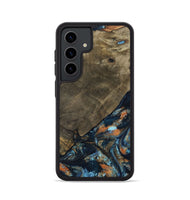 Galaxy S24 Wood Phone Case - Daron (Teal & Gold, 802461)