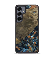 Galaxy S25 Plus Wood Phone Case - Daron (Teal & Gold, 802461)