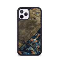 iPhone 11 Pro Wood Phone Case - Daron (Teal & Gold, 802461)