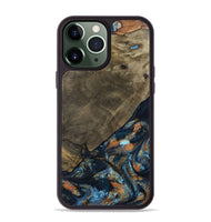 iPhone 13 Pro Max Wood Phone Case - Daron (Teal & Gold, 802461)