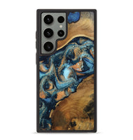 Galaxy S23 Ultra Wood Phone Case - Teddy (Teal & Gold, 802462)