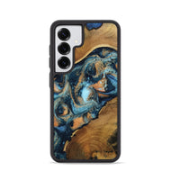 Galaxy S25 Wood Phone Case - Teddy (Teal & Gold, 802462)