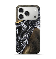 iPhone 17 Pro Wood Live Edge Phone Case - Ares (Black & White, 803297)
