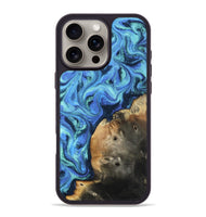 iPhone 16 Pro Max Wood Phone Case - Sadye (Blue, 803821)
