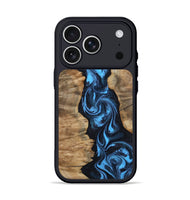 iPhone 17 Pro Wood Phone Case - Bernice (Blue, 803827)