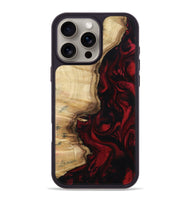 iPhone 16 Pro Max Wood Phone Case - Ameer (Red, 803853)