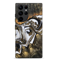 Galaxy S22 Ultra Wood Live Edge Phone Case - Son (Black & White, 804170)
