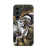 Galaxy S23 Wood Live Edge Phone Case - Son (Black & White, 804170)