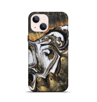 iPhone 13 mini Wood Live Edge Phone Case - Son (Black & White, 804170)