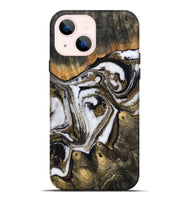 iPhone 14 Plus Wood Live Edge Phone Case - Son (Black & White, 804170)