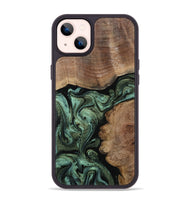 iPhone 14 Plus Wood Phone Case - Avis (Green, 804305)