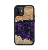 iPhone 12 Wood Phone Case - Adelynn (Purple, 804597)