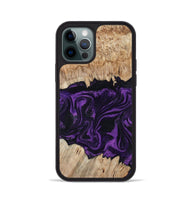 iPhone 12 Pro Wood Phone Case - Adelynn (Purple, 804597)