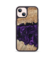 iPhone 14 Wood Phone Case - Adelynn (Purple, 804597)