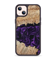 iPhone 14 Plus Wood Phone Case - Adelynn (Purple, 804597)