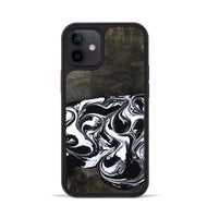 iPhone 12 Wood Phone Case - Almeda (Black & White, 804647)