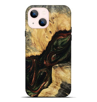 iPhone 14 Plus Wood Live Edge Phone Case - Tabitha (Green, 804740)
