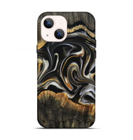 iPhone 13 Wood Live Edge Phone Case - Clark (Black & White, 804742)