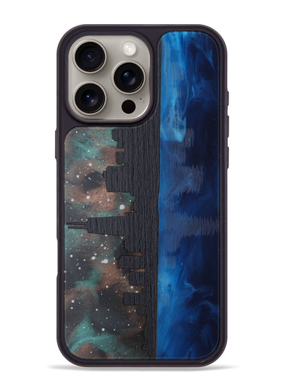 iPhone 16 Pro Max Wood Phone Case - Chicago Skyline (Terrain)