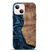 iPhone 14 Plus Wood Live Edge Phone Case - Shayna (Blue, 804879)