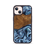 iPhone 14 Wood Phone Case - Kirsten (Blue, 804942)