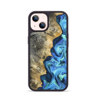 iPhone 14 Wood Phone Case - Cathy (Blue, 804945)