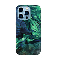 iPhone 14 Pro Wood Live Edge Phone Case - Kyle (Green, 805243)