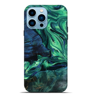 iPhone 14 Pro Max Wood Live Edge Phone Case - Kyle (Green, 805243)