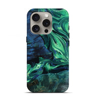 iPhone 16 Pro Wood Live Edge Phone Case - Kyle (Green, 805243)