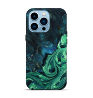 iPhone 14 Pro Wood Live Edge Phone Case - Oaklyn (Green, 805244)