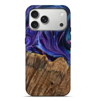 iPhone 17 Pro Max Wood Live Edge Phone Case - Dwight (Purple, 805255)