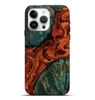 iPhone 15 Pro Max Wood Live Edge Phone Case - Bonny (Red, 805263)