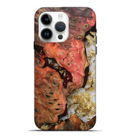 iPhone 15 Pro Max Wood Live Edge Phone Case - Chanel (Red, 805351)