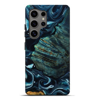 Galaxy S25 Ultra Wood Live Edge Phone Case - Lilah (Blue, 805358)