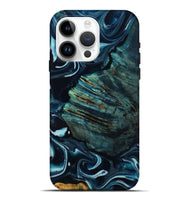 iPhone 15 Pro Max Wood Live Edge Phone Case - Lilah (Blue, 805358)