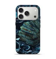 iPhone 17 Pro Wood Live Edge Phone Case - Lilah (Blue, 805358)