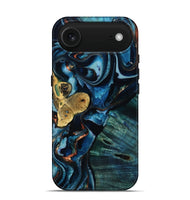 iPhone 17 Air Wood Live Edge Phone Case - Jaxton (Teal & Gold, 805359)