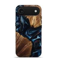 iPhone 17 Air Wood Live Edge Phone Case - Willis (Teal & Gold, 805361)